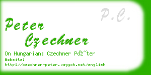 peter czechner business card